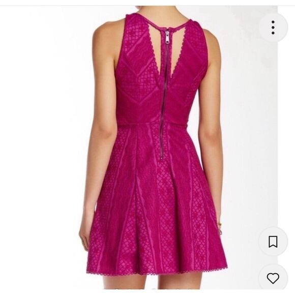 Free People Miss Connections Fuchsia Flirty Summer‎ Cutout Dress Woman’s 4 - Picture 2 of 14